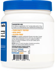 Bottle of Nutricost L-Glutamine Powder (500g), unflavored