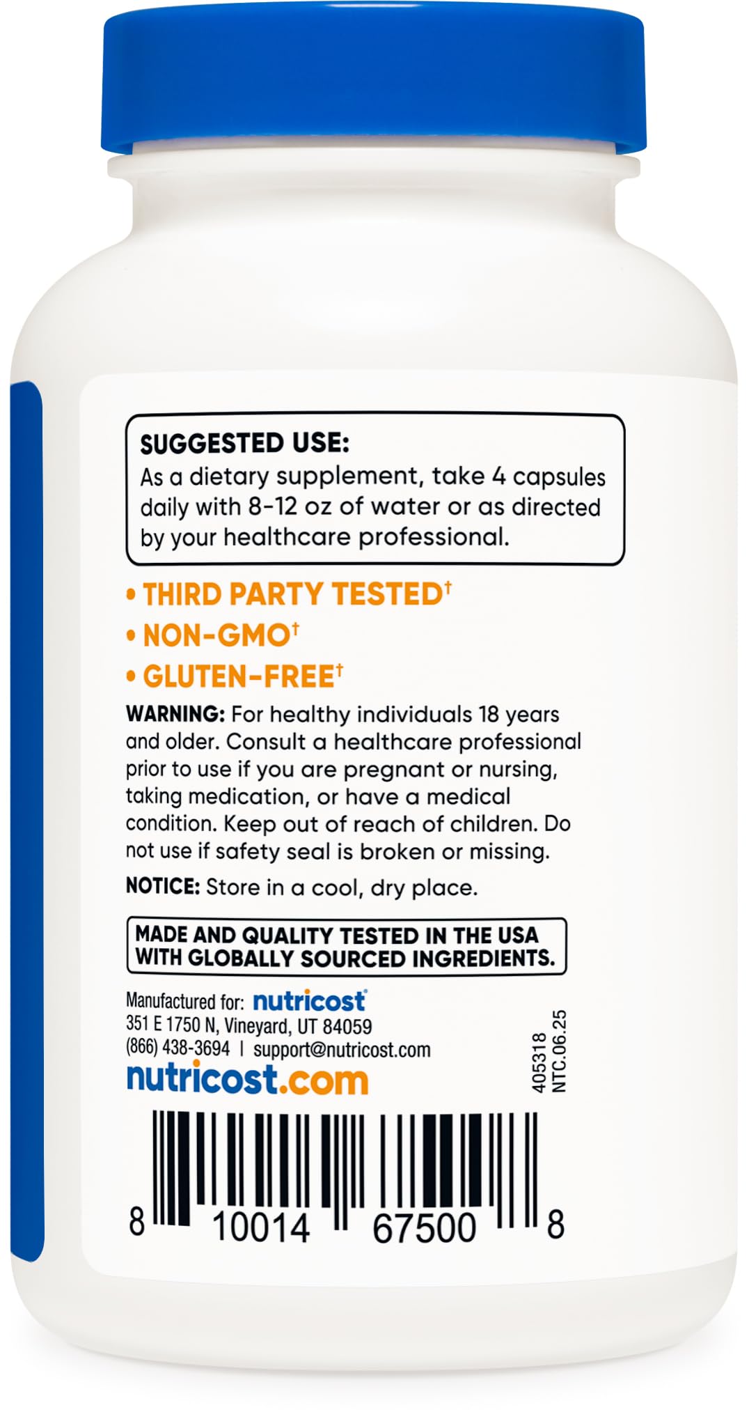 GMP compliant, FDA registered facility - Nutricost