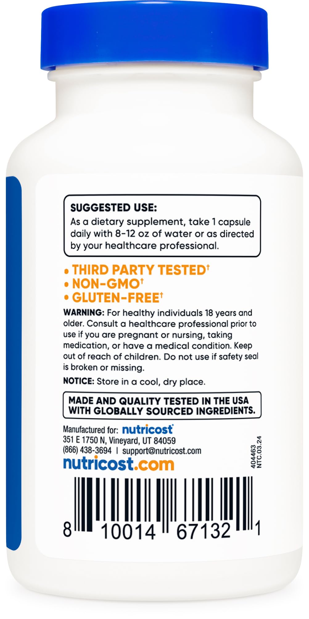 Non-GMO and gluten-free labels on packaging