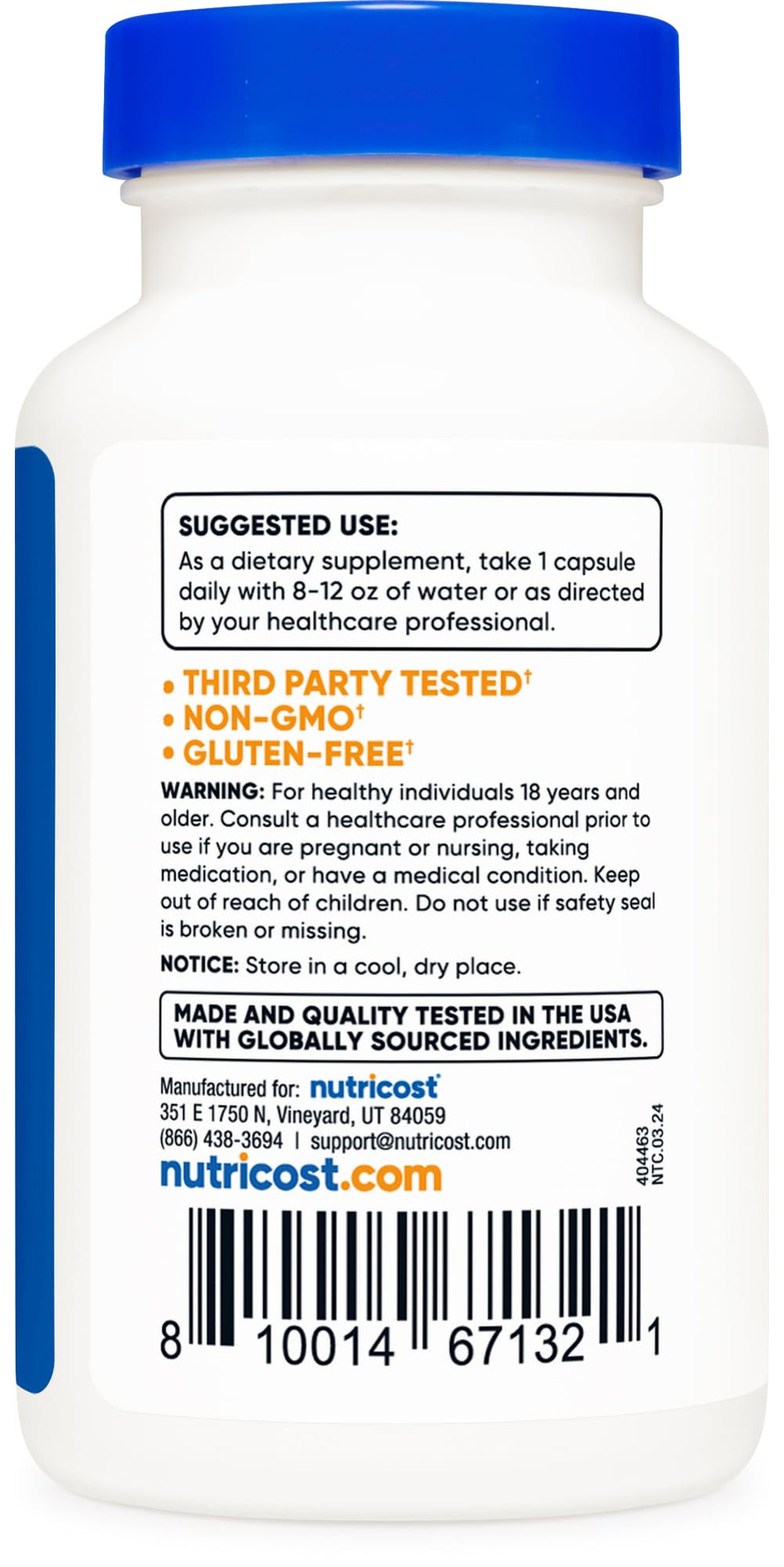 Non-GMO and gluten-free labels on packaging