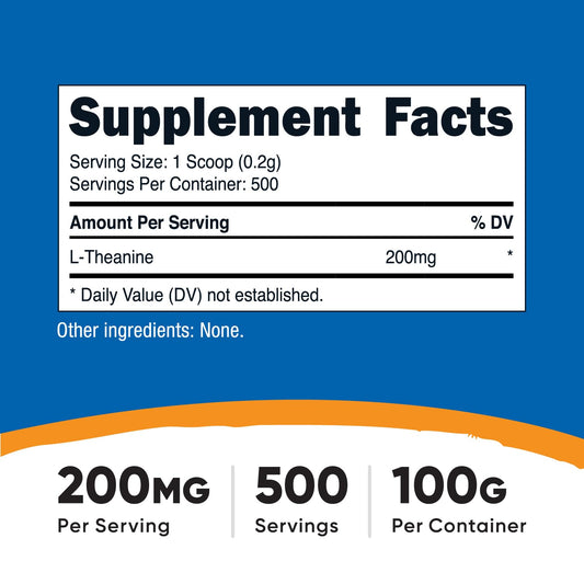 Nutricost L-Theanine Powder bottle product shot