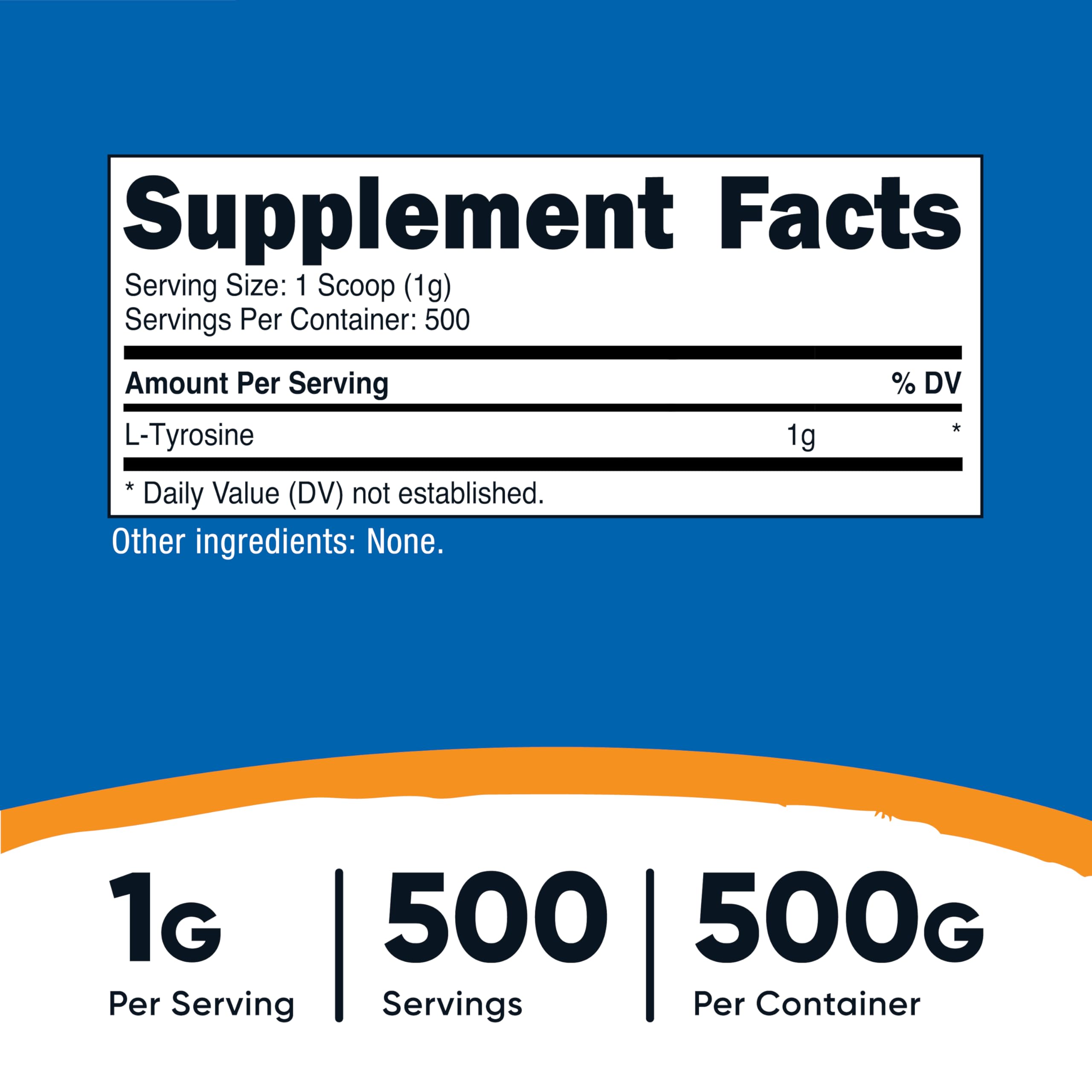 Close-up of Nutricost L-Tyrosine powder