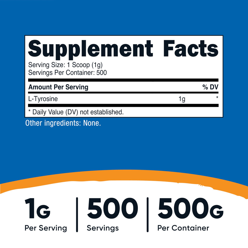 Close-up of Nutricost L-Tyrosine powder