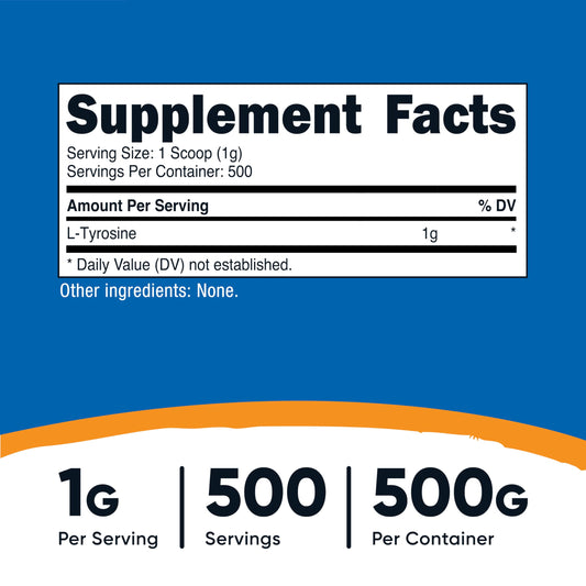 Close-up of Nutricost L-Tyrosine powder