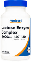 Nutricost Lactase Enzyme Complex bottle and label