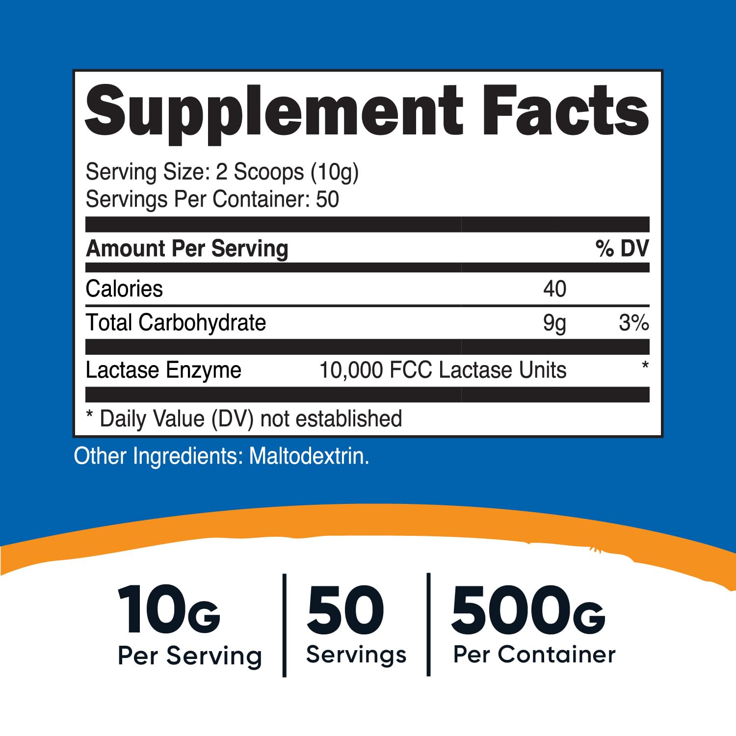 Close-up of lactase powder texture