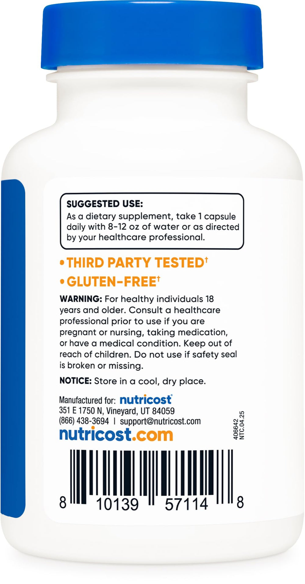 Product label showing gluten-free and non-GMO features