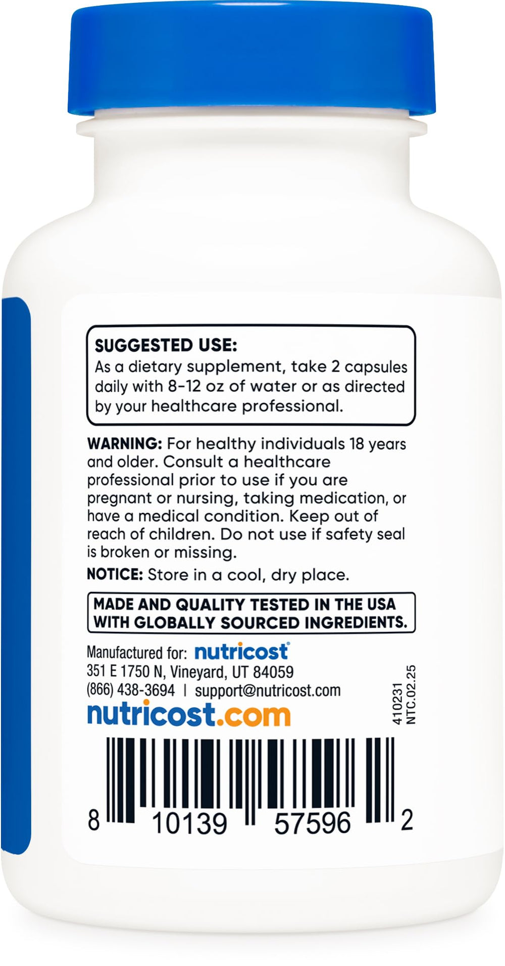 Vegan, GMO-free lemon balm capsules ready for daily use