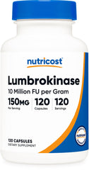 Nutricost Lumbrokinase 150 mg capsules bottle - 120 capsules