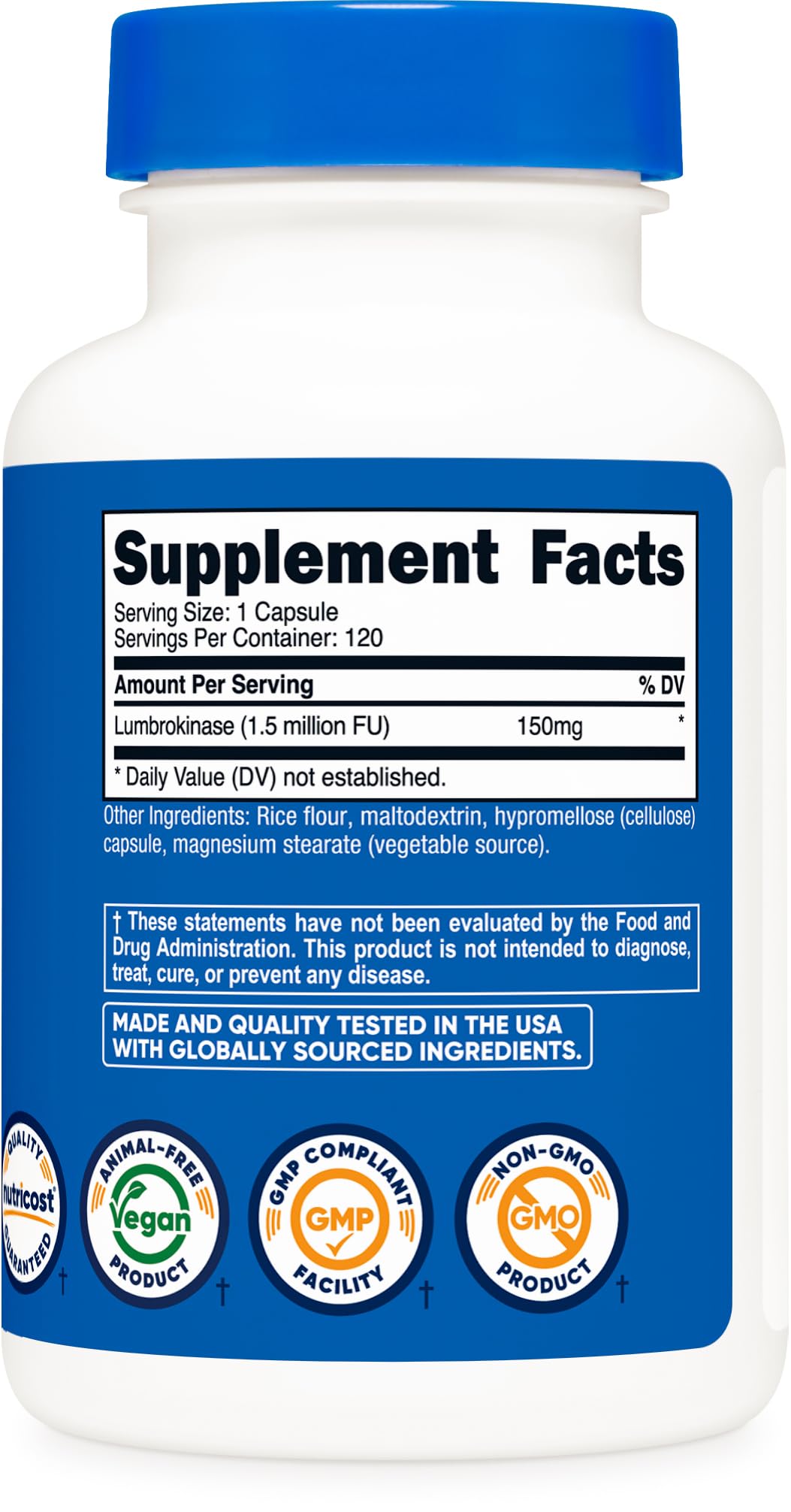 GMP-compliant manufacturing facility for Nutricost Lumbrokinase