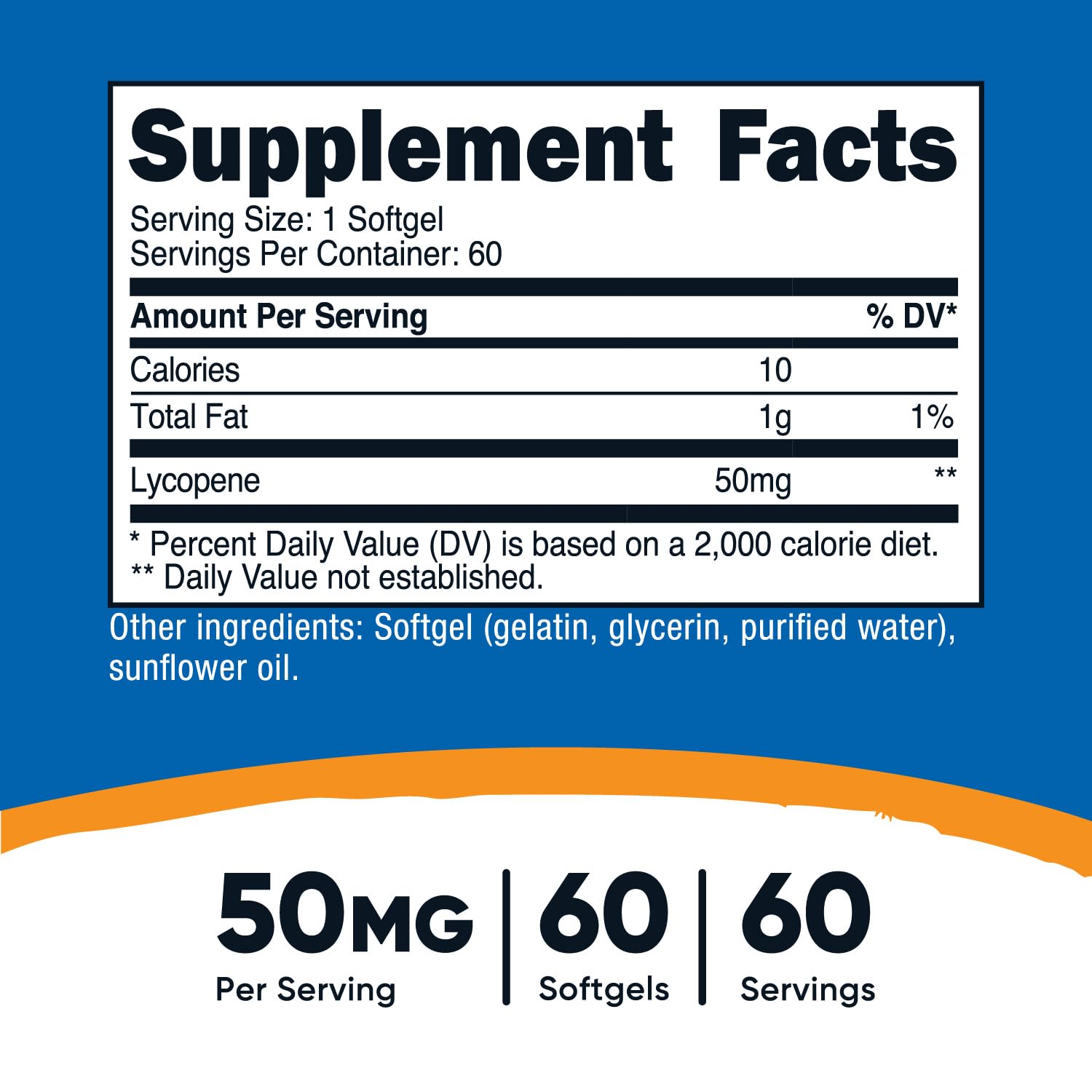 Close-up of Lycopene 50mg Softgels