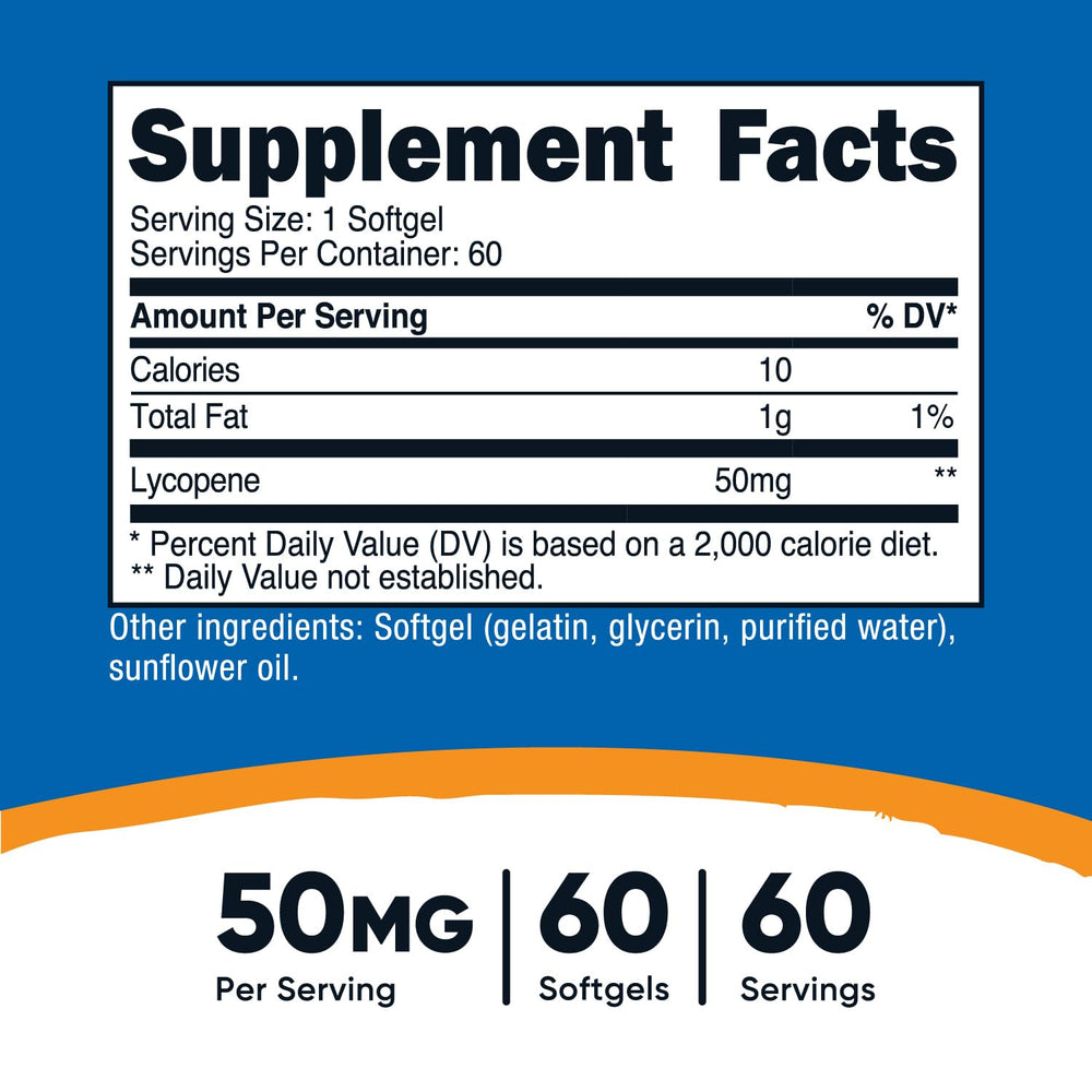 Close-up of Lycopene 50mg Softgels