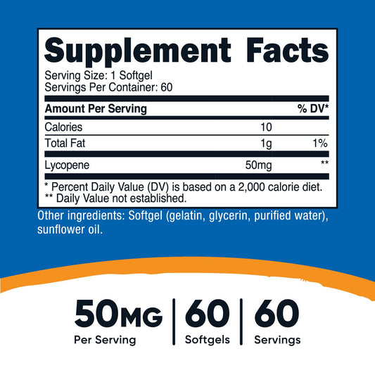 Close-up of Lycopene 50mg Softgels