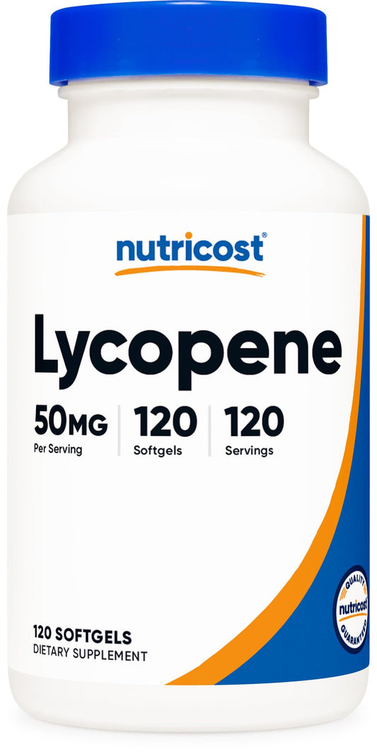 Nutricost Lycopene 50mg Softgels bottle front view