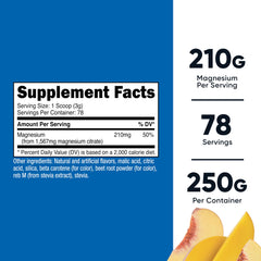 Scoop included with Nutricost Magnesium Citrate Peach Mango 250g