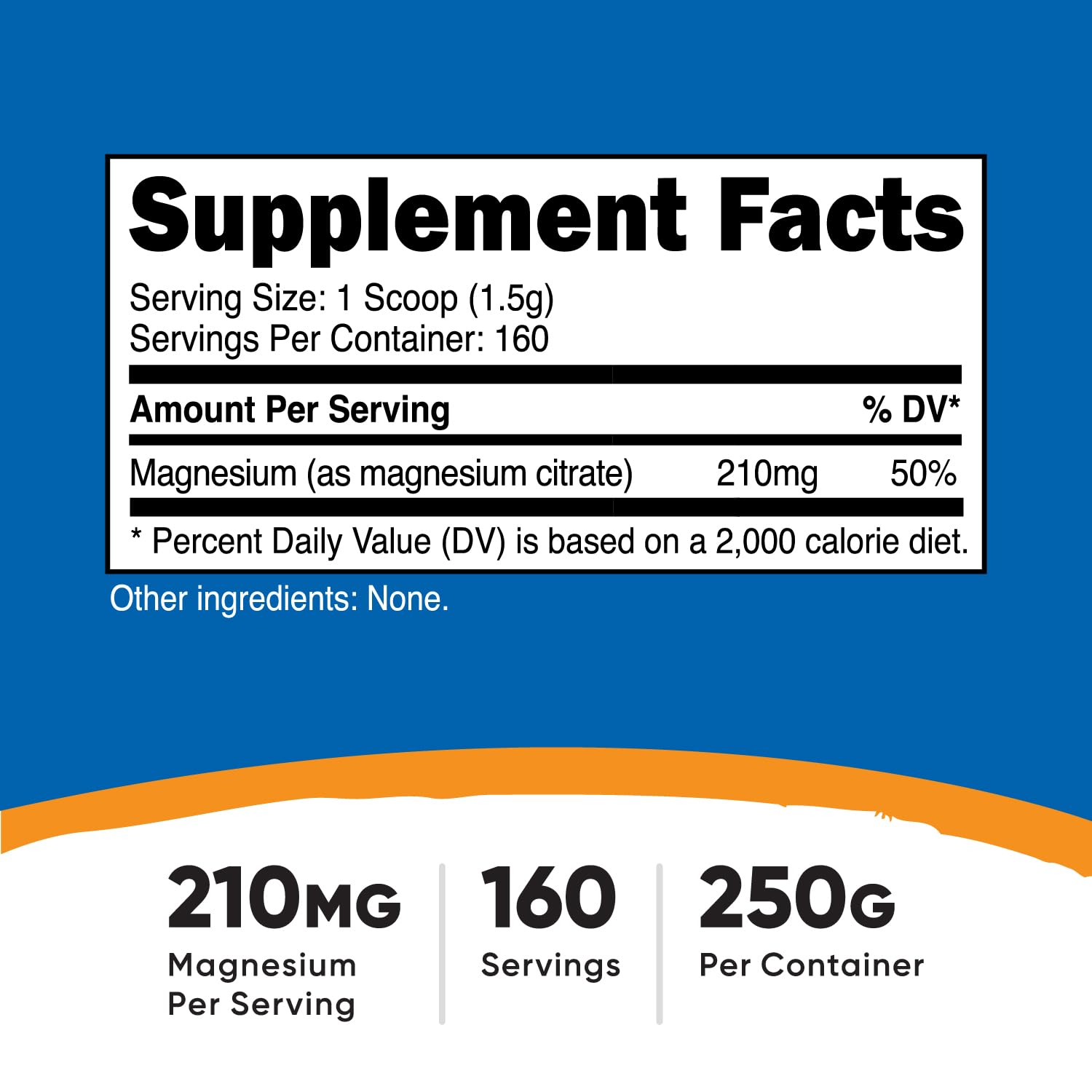 Serving scoop with Nutricost magnesium citrate powder