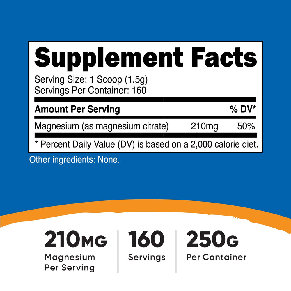 Serving scoop with Nutricost magnesium citrate powder