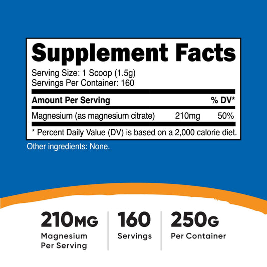 Serving scoop with Nutricost magnesium citrate powder