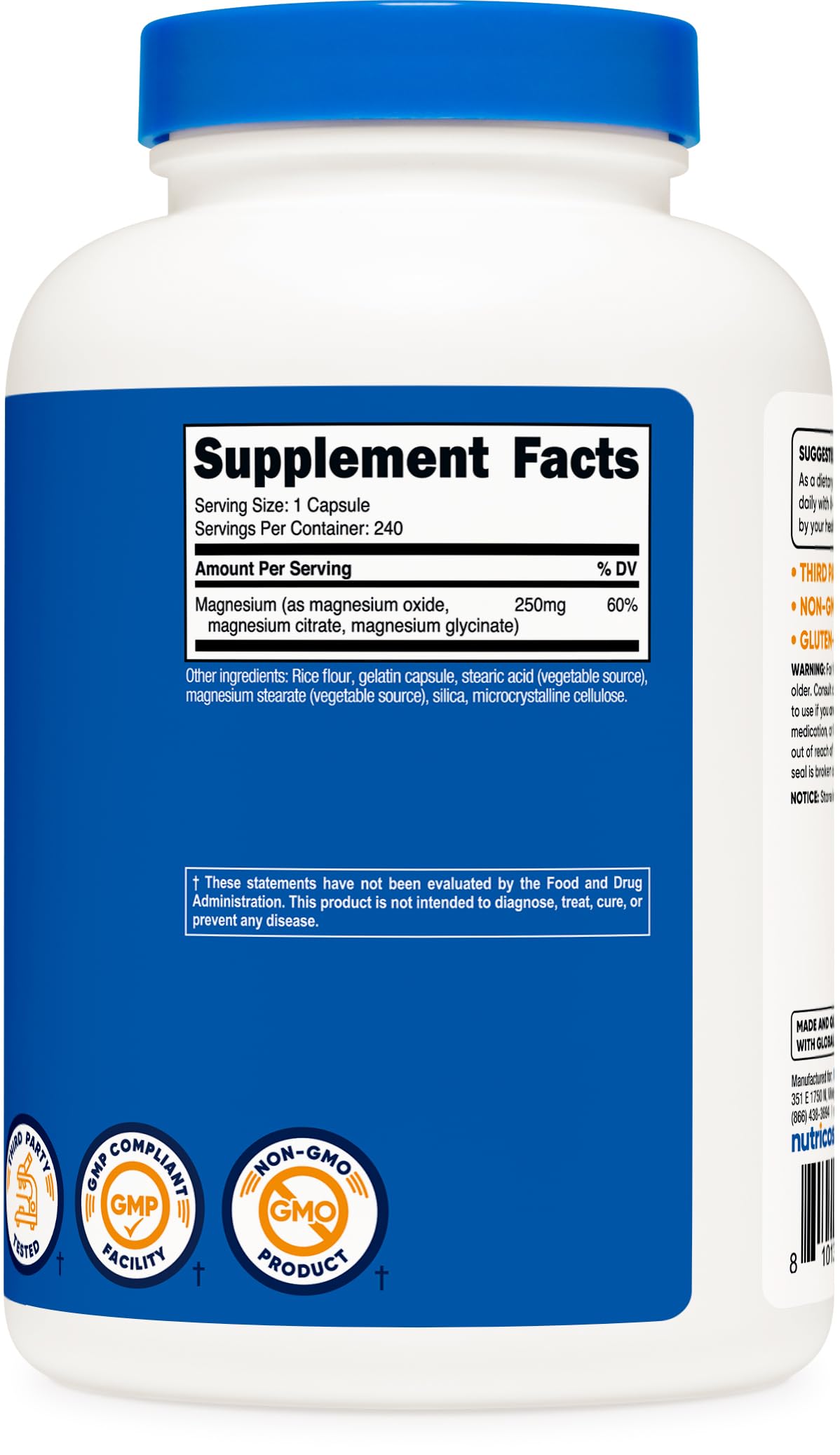 Lifestyle shot of Nutricost Magnesium Complex with gym accessories