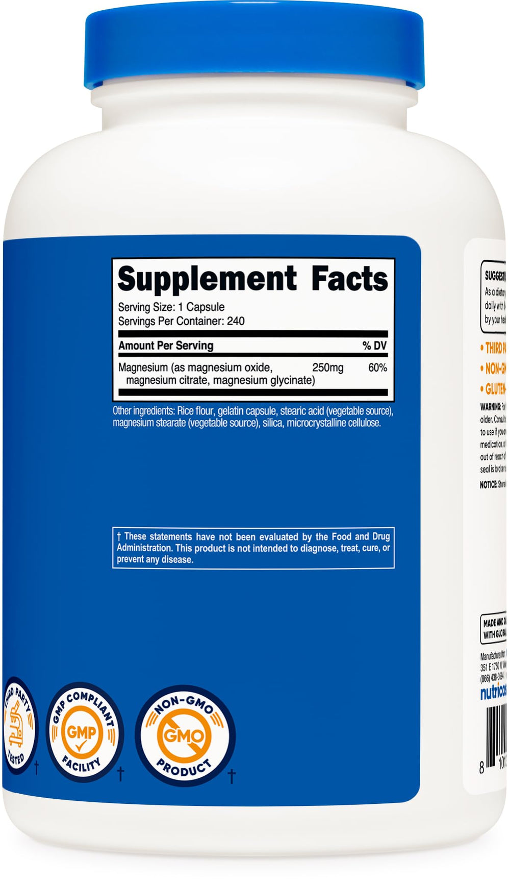 Lifestyle shot of Nutricost Magnesium Complex with gym accessories