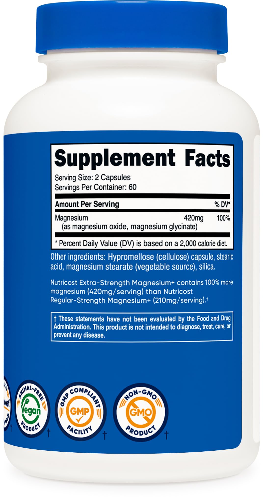 Facility certification banner: NSF Certified, GMP Compliant, FDA Registered