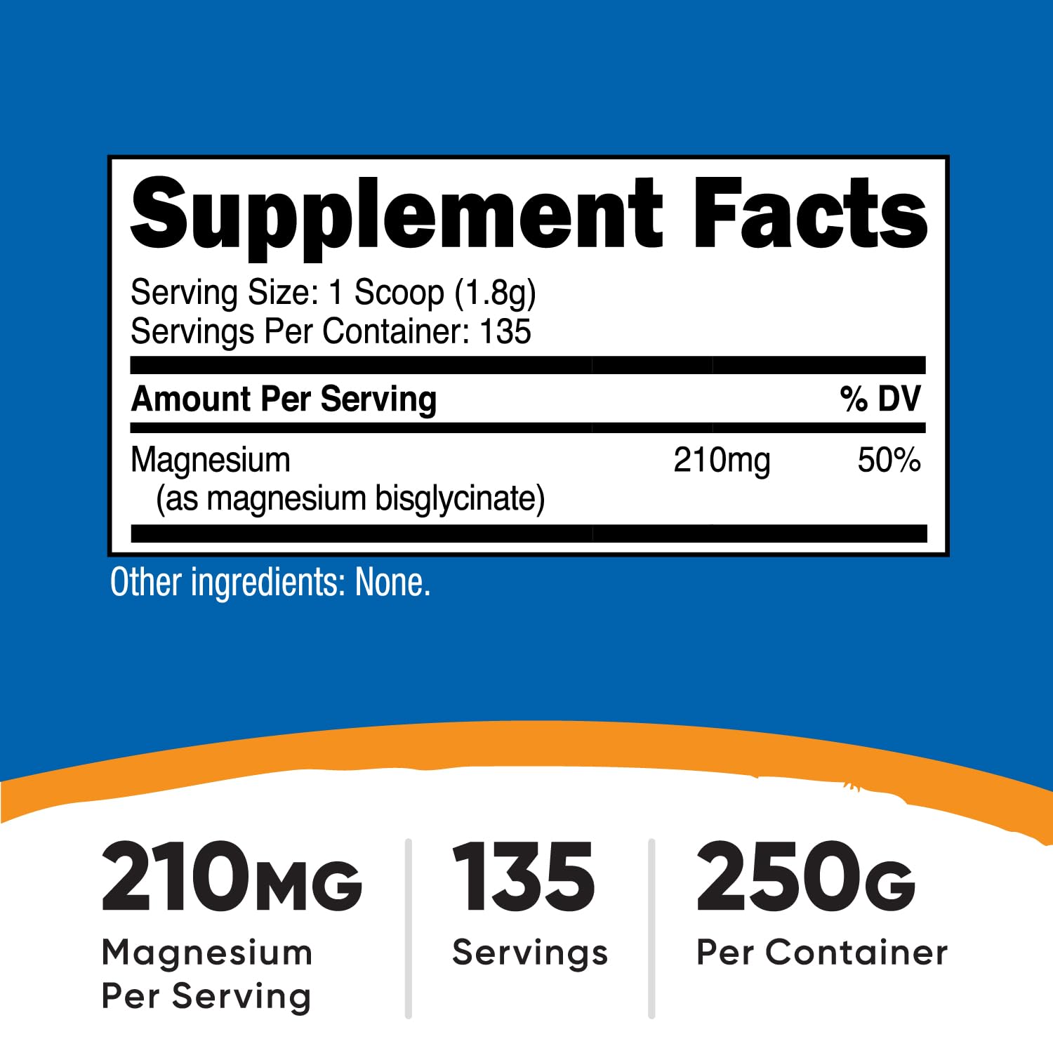 Close-up of Nutricost Magnesium Glycinate Powder 250g