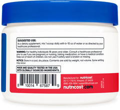 Front of Nutricost Magnesium Glycinate Powder Fruit Punch 250g package