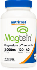 Nutricost Magtein 2000mg bottle and capsules
