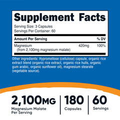 Close-up of Veggie capsules used in Nutricost Magnesium Malate