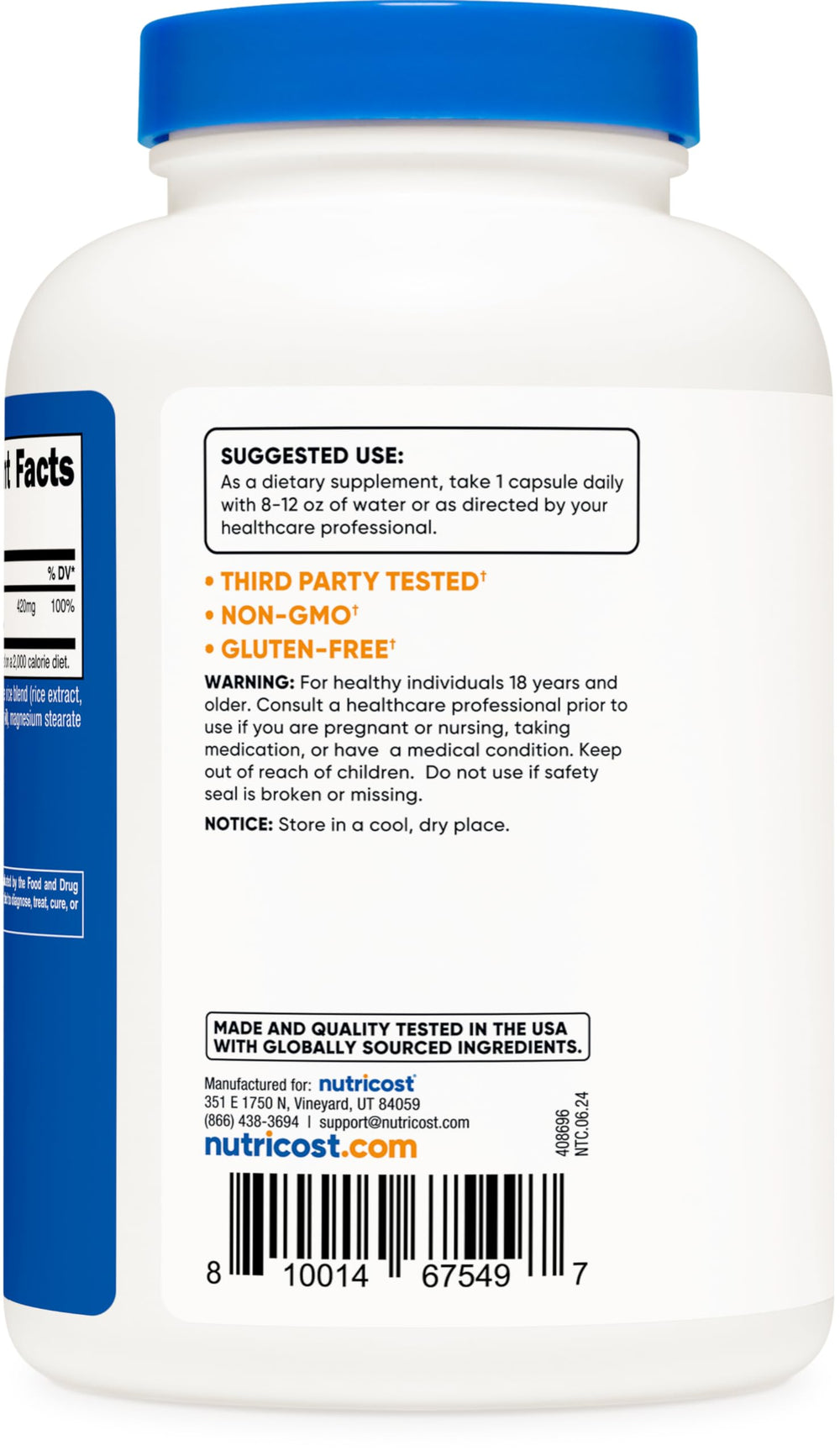 Packaging photo highlighting Non-GMO and Gluten Free attributes