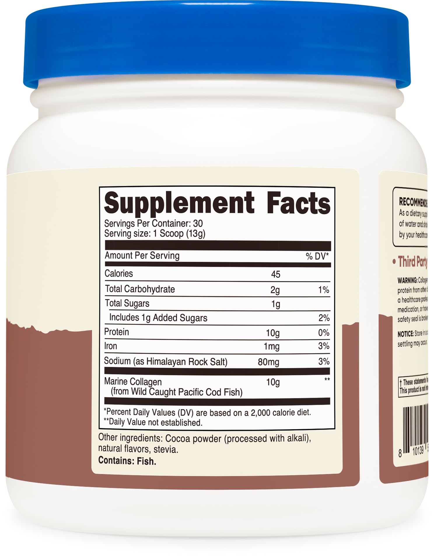 Scooping Nutricost Marine Collagen Chocolate Flavor