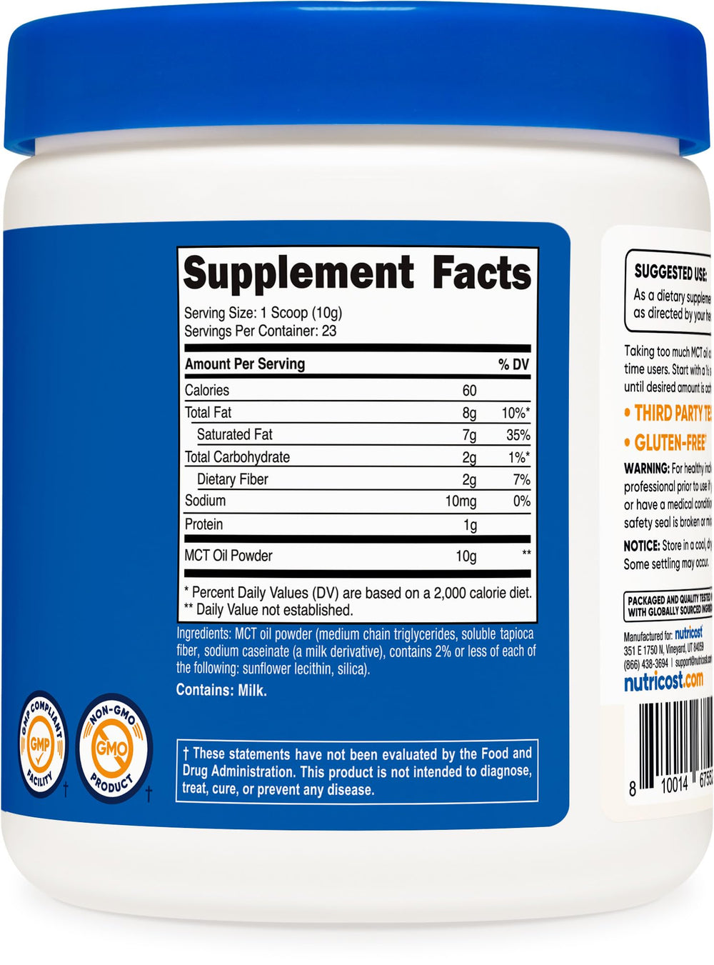 Keto-friendly Nutricost MCT Oil Powder 0.5 lb lifestyle image