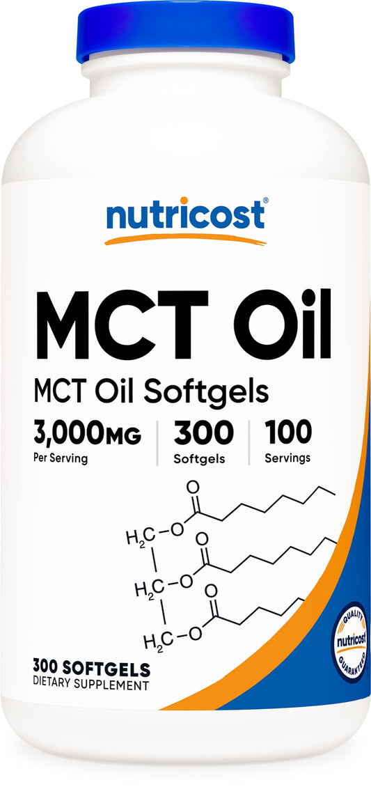Nutricost MCT Oil Softgels bottle front view