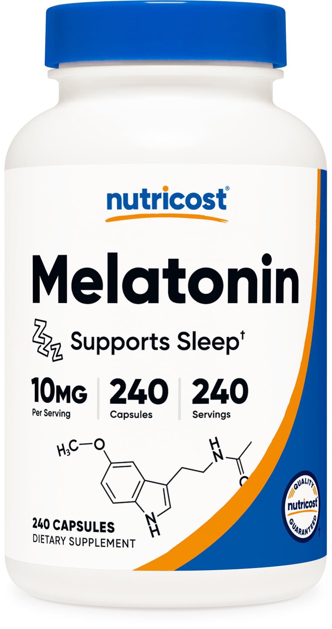Nutricost Melatonin 10mg 240 capsules bottle