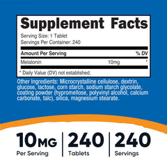 Melatonin tablets close-up showing easy-to-swallow design