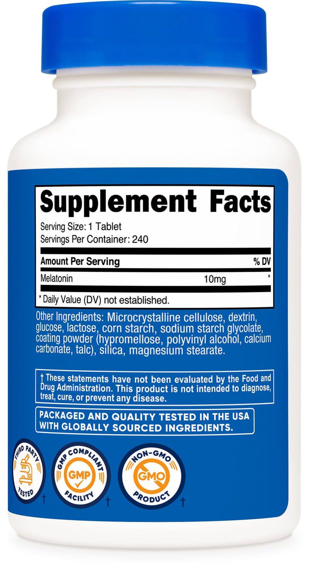 Facility certifications: NSF, GMP, and FDA logos