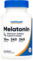 Nutricost Melatonin 12mg bottle label