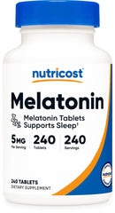 Nutricost Melatonin 5mg bottle - front view