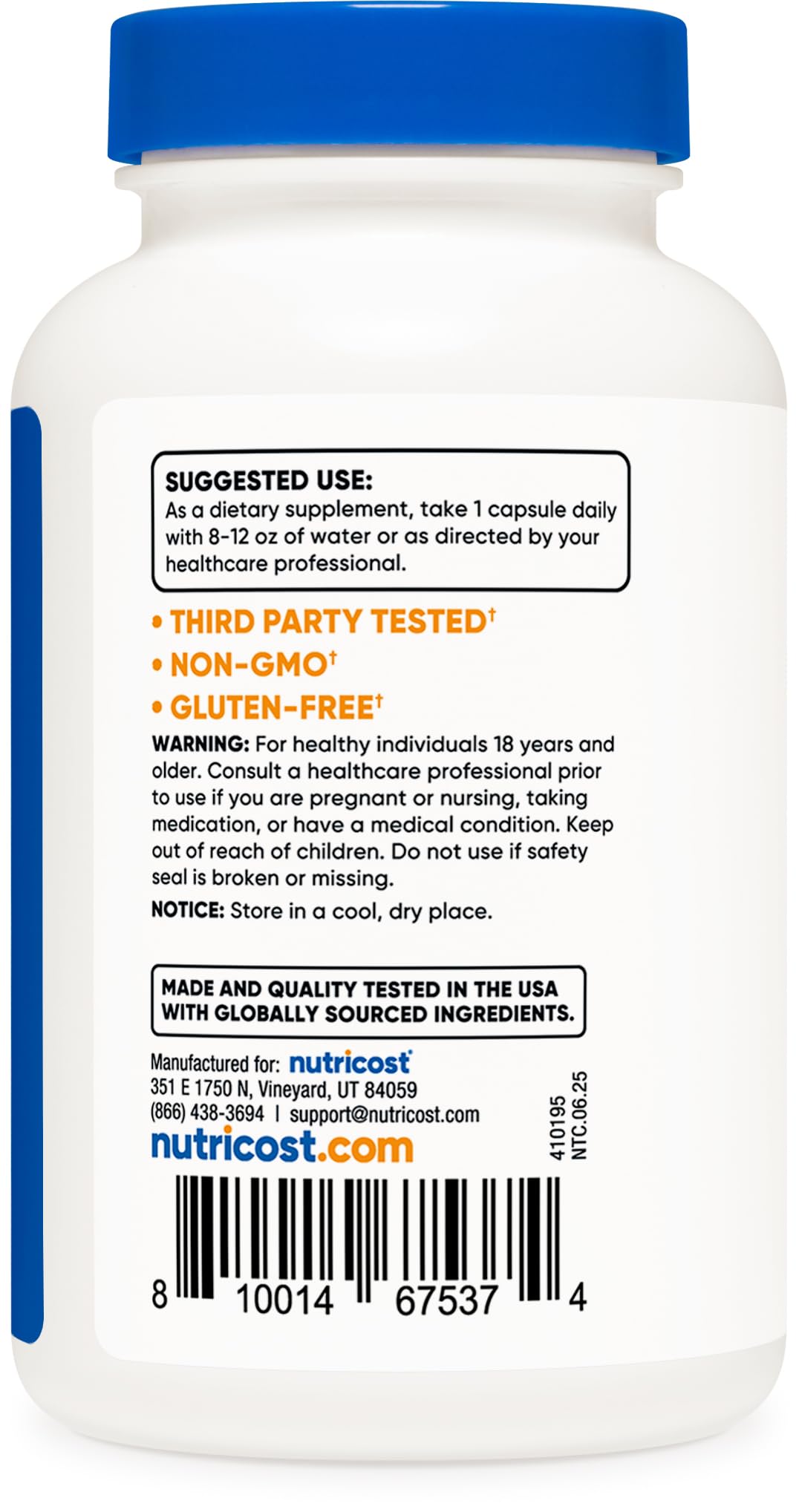 Vegan friendly Nutricost Milk Thistle capsules