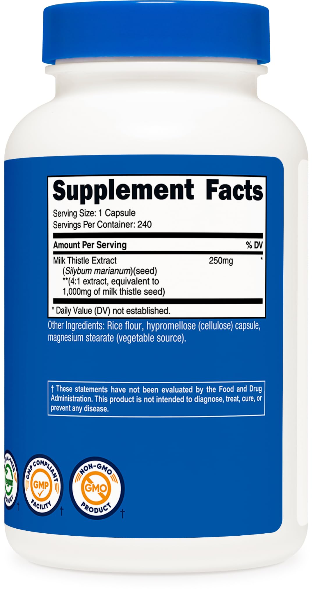NSF GMP FDA facility reference badge on product image