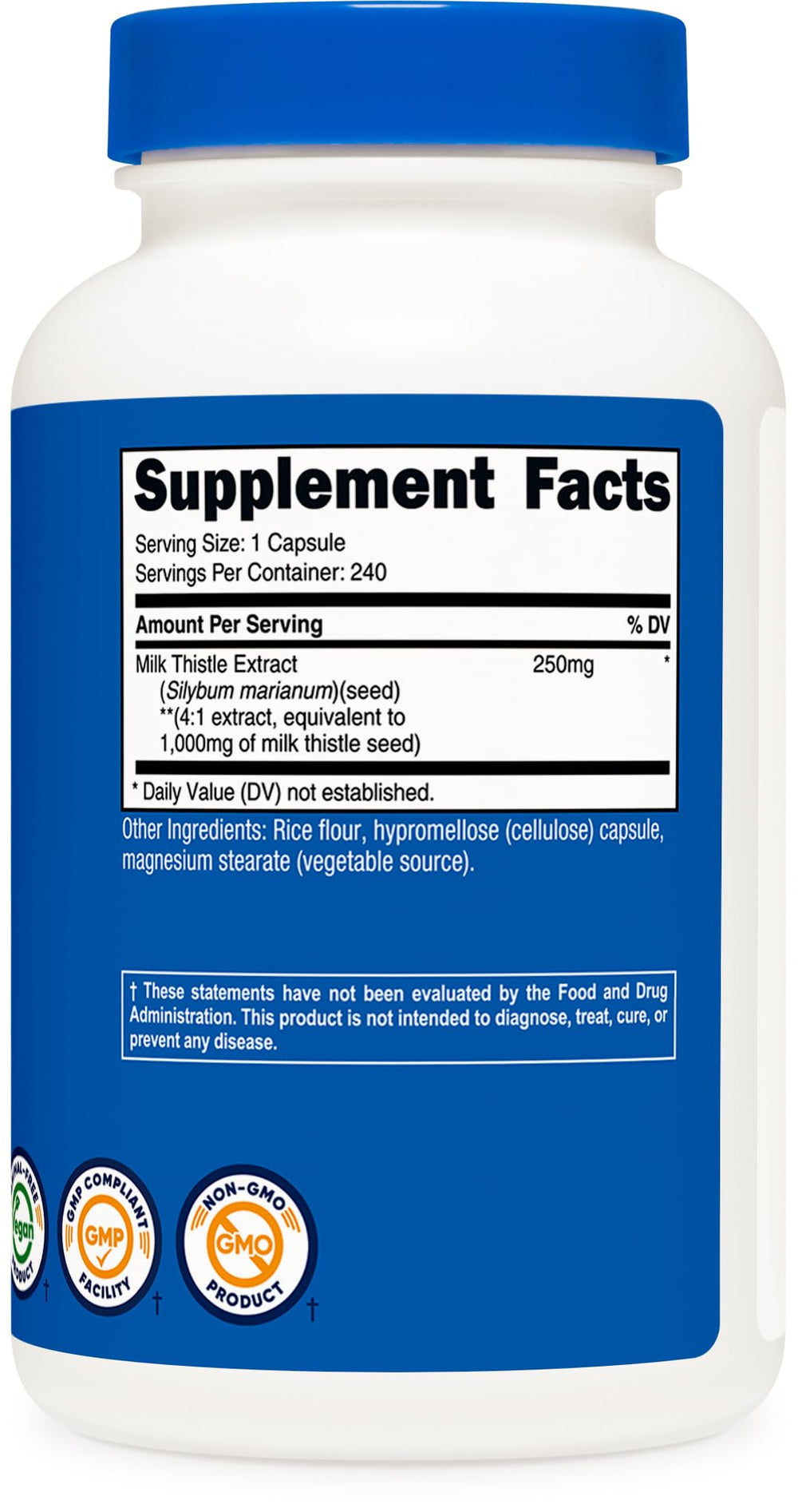 NSF GMP FDA facility reference badge on product image
