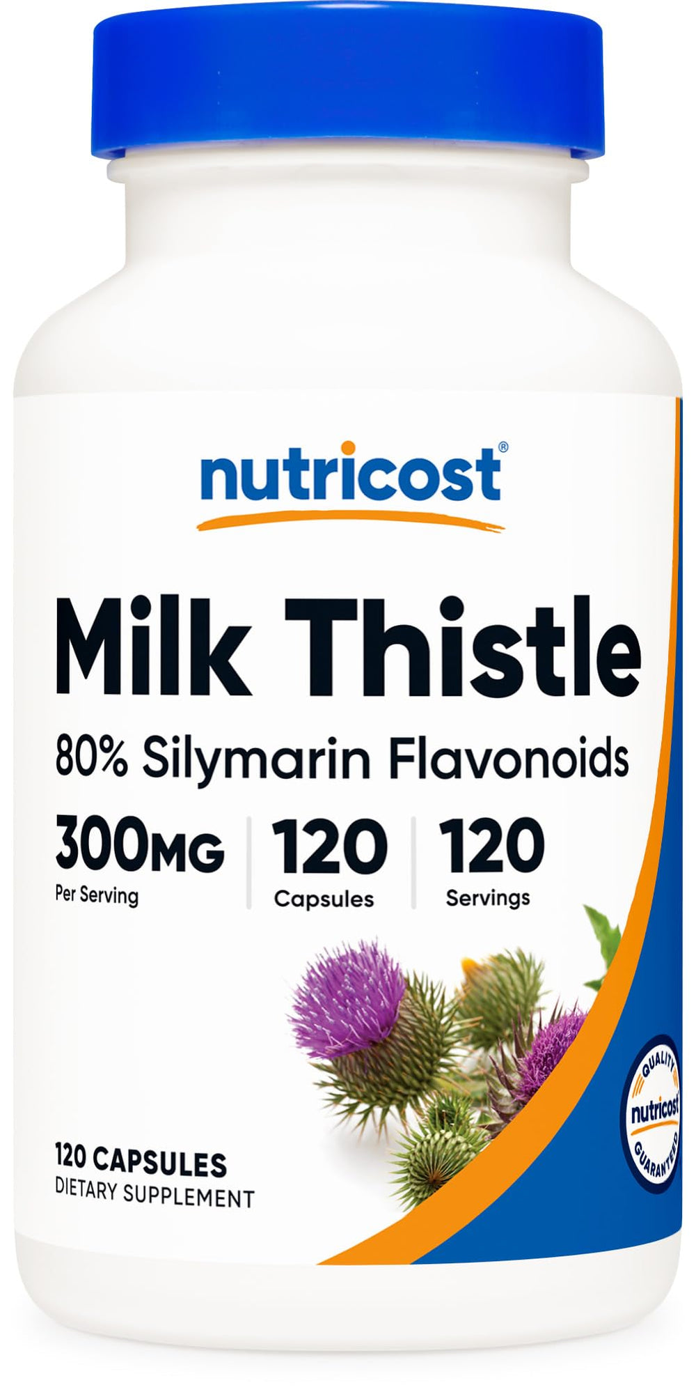 Nutricost Milk Thistle 300mg bottle label