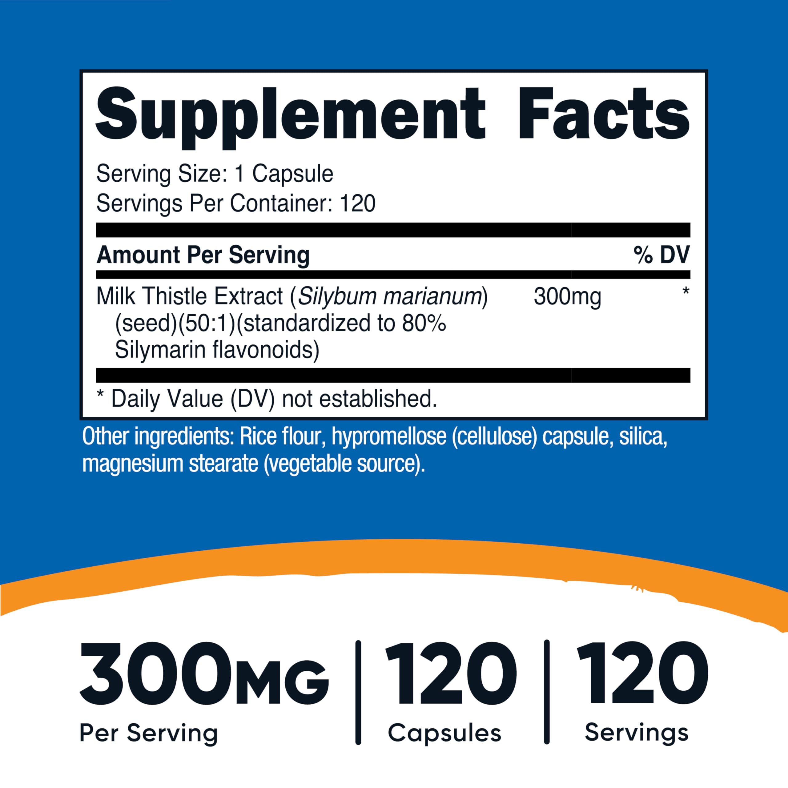Milk Thistle capsules inside Nutricost bottle
