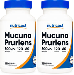 Nutricost Mucuna Pruriens 400mg capsules bottle - front view