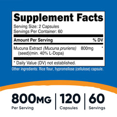 Close-up of Nutricost Mucuna Pruriens 400mg veggie caps