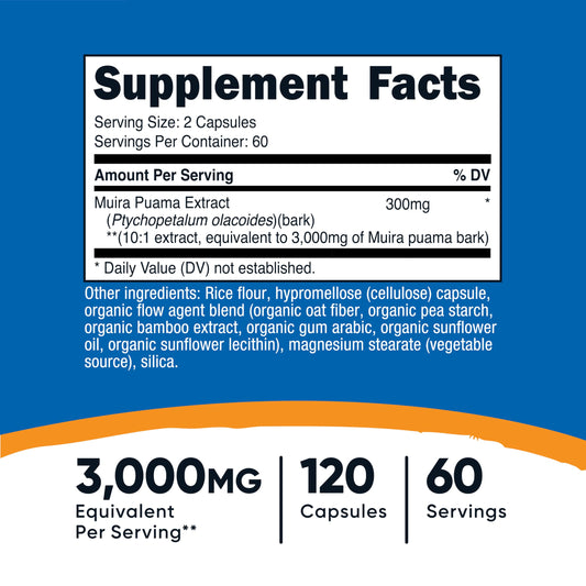 Packaging showing 60 servings per bottle