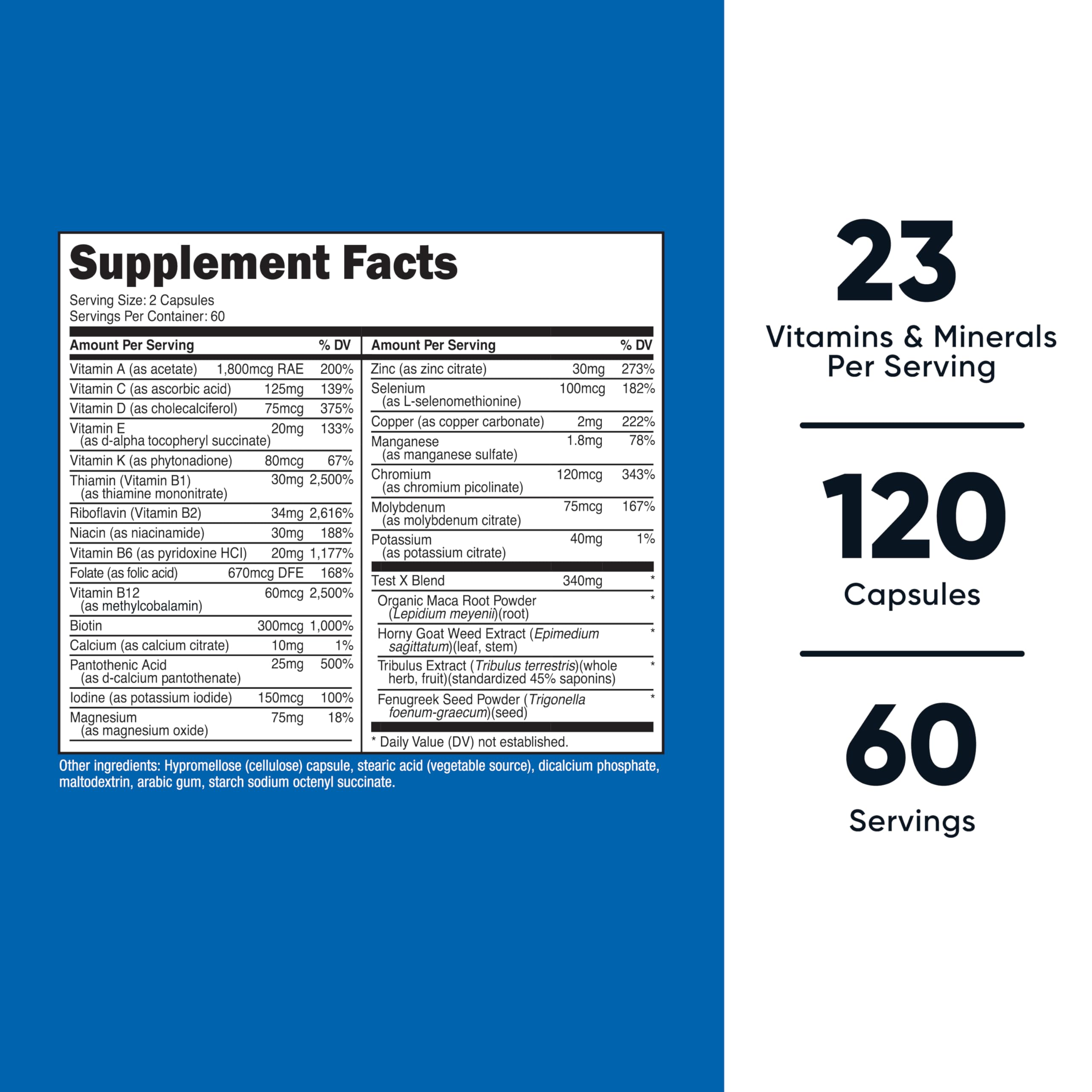 Back view of Nutricost Multivitamin for Men bottle