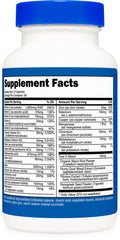 Non-GMO, soy-free, gluten-free labeling on Nutricost Multivitamin for Men