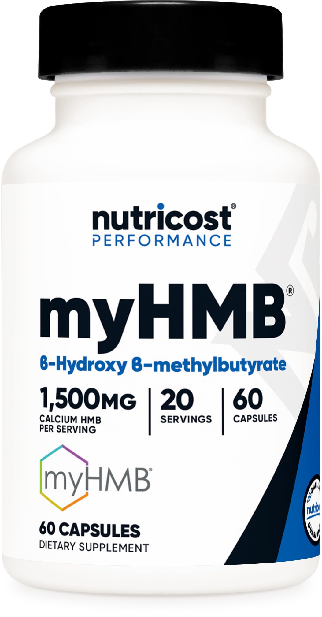 Nutricost myHMB bottle 60 capsules front view