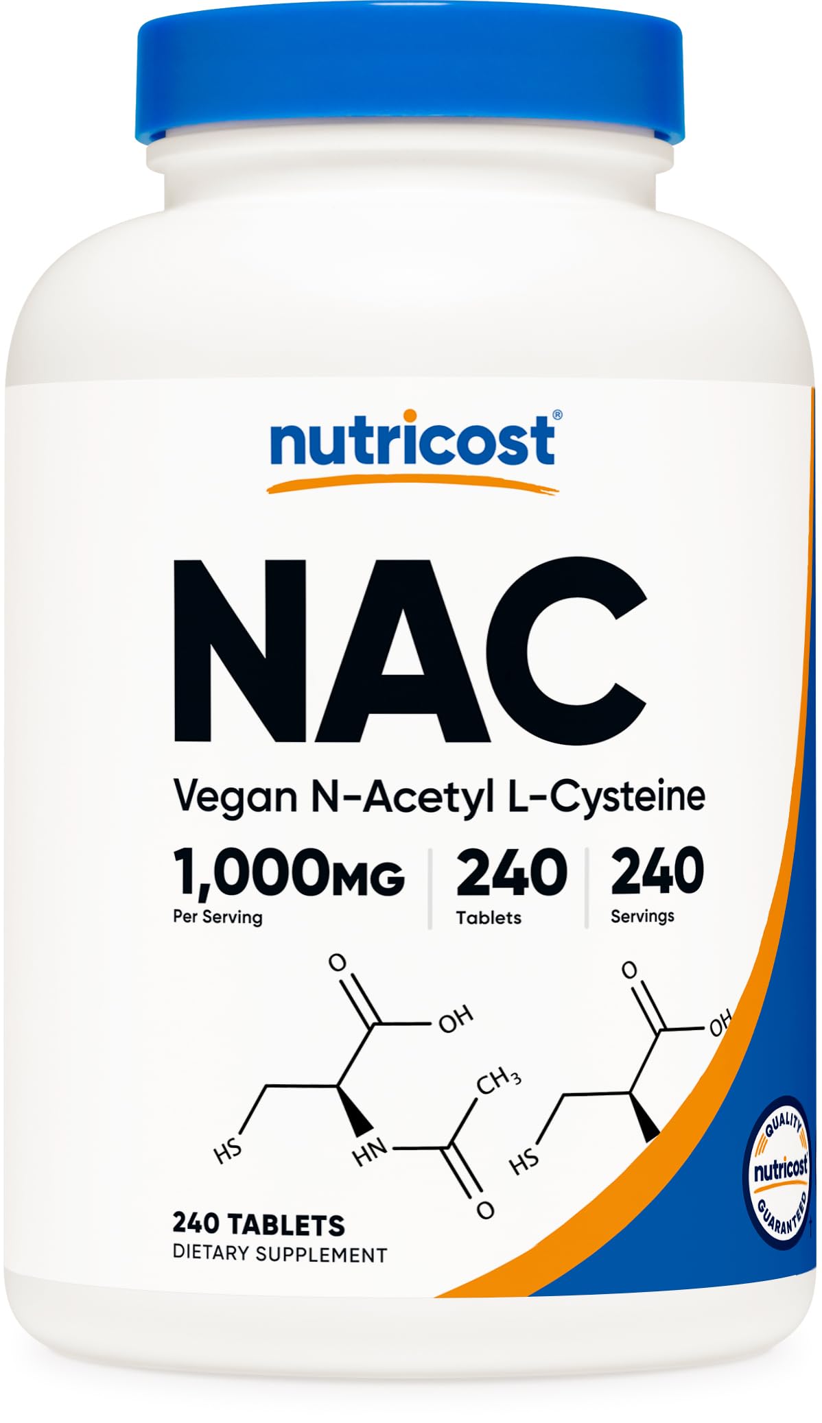 Nutricost NAC 1000 mg bottle front label